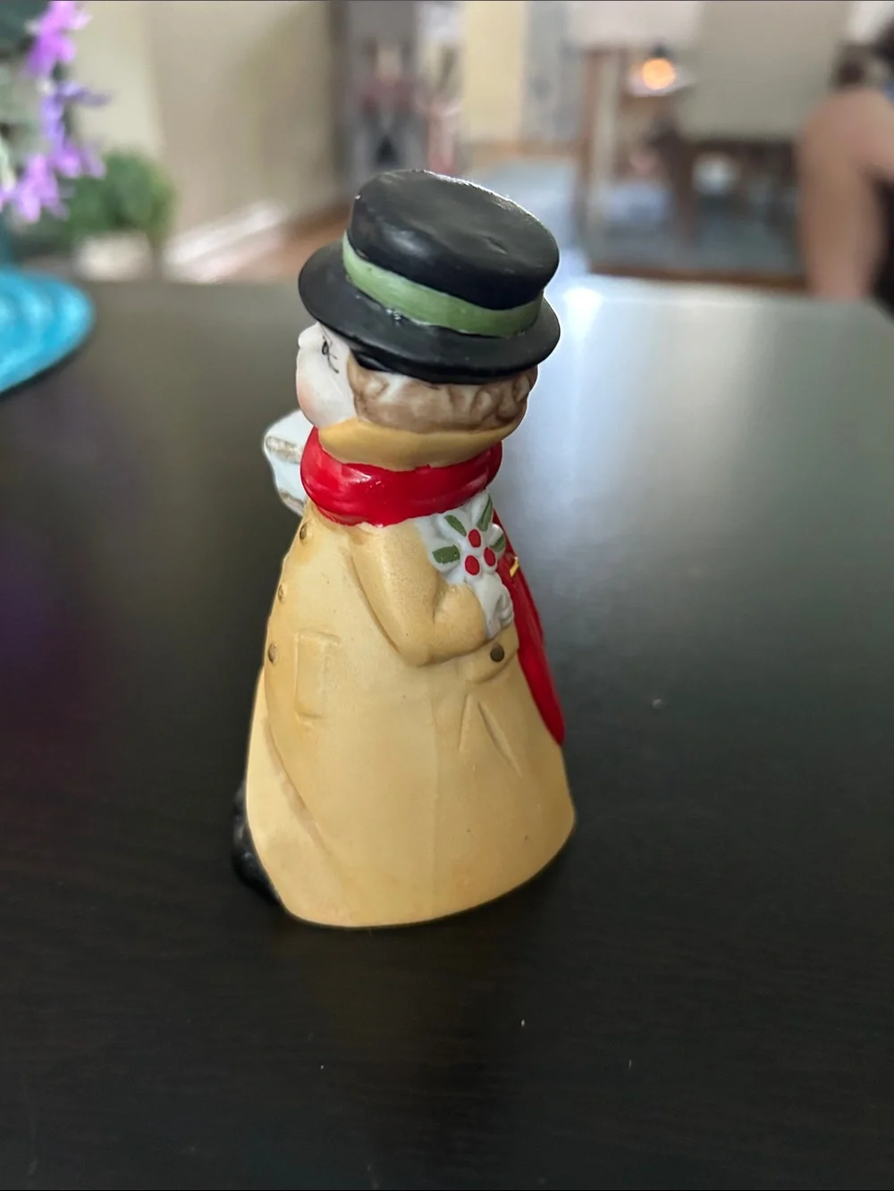 JASCO Hand-Painted Caroler Figurine with Red Scarf